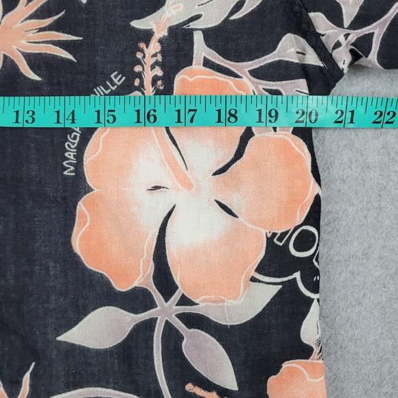 Margaritaville Shirt Mens Size Small Short Sleeve Button Down Floral Hawaiian - Picture 14 of 15